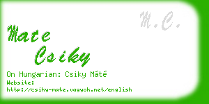 mate csiky business card